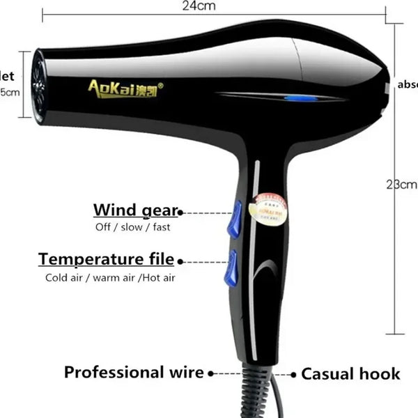220V High Power Hair Dryer Barber Tool