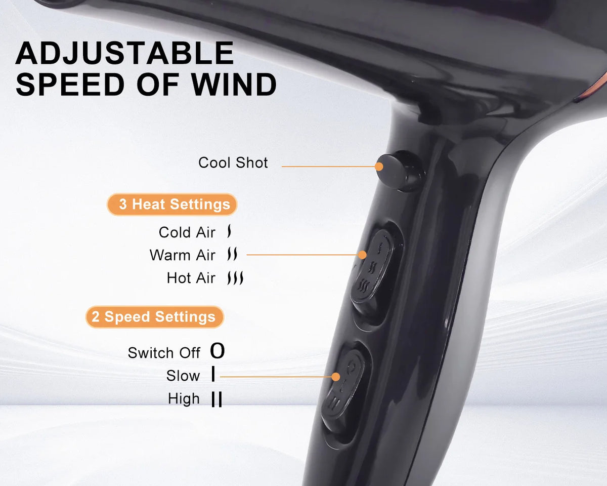 6 Speed Professional Hair Dryer Styling Tool