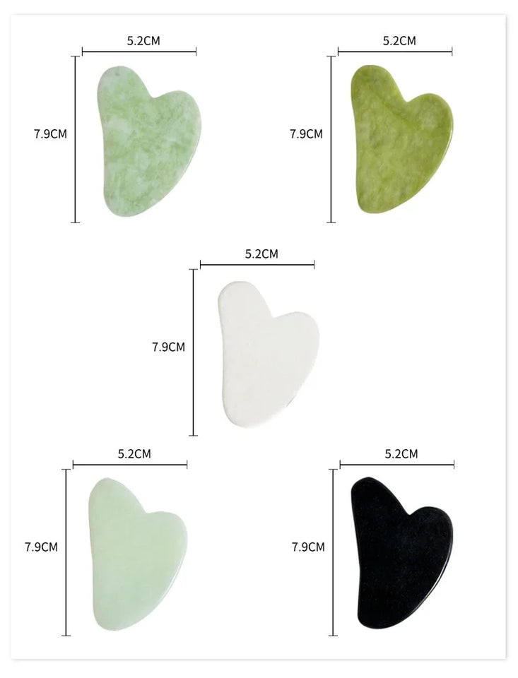 Heart Jade Gua Sha Face Scraping Board